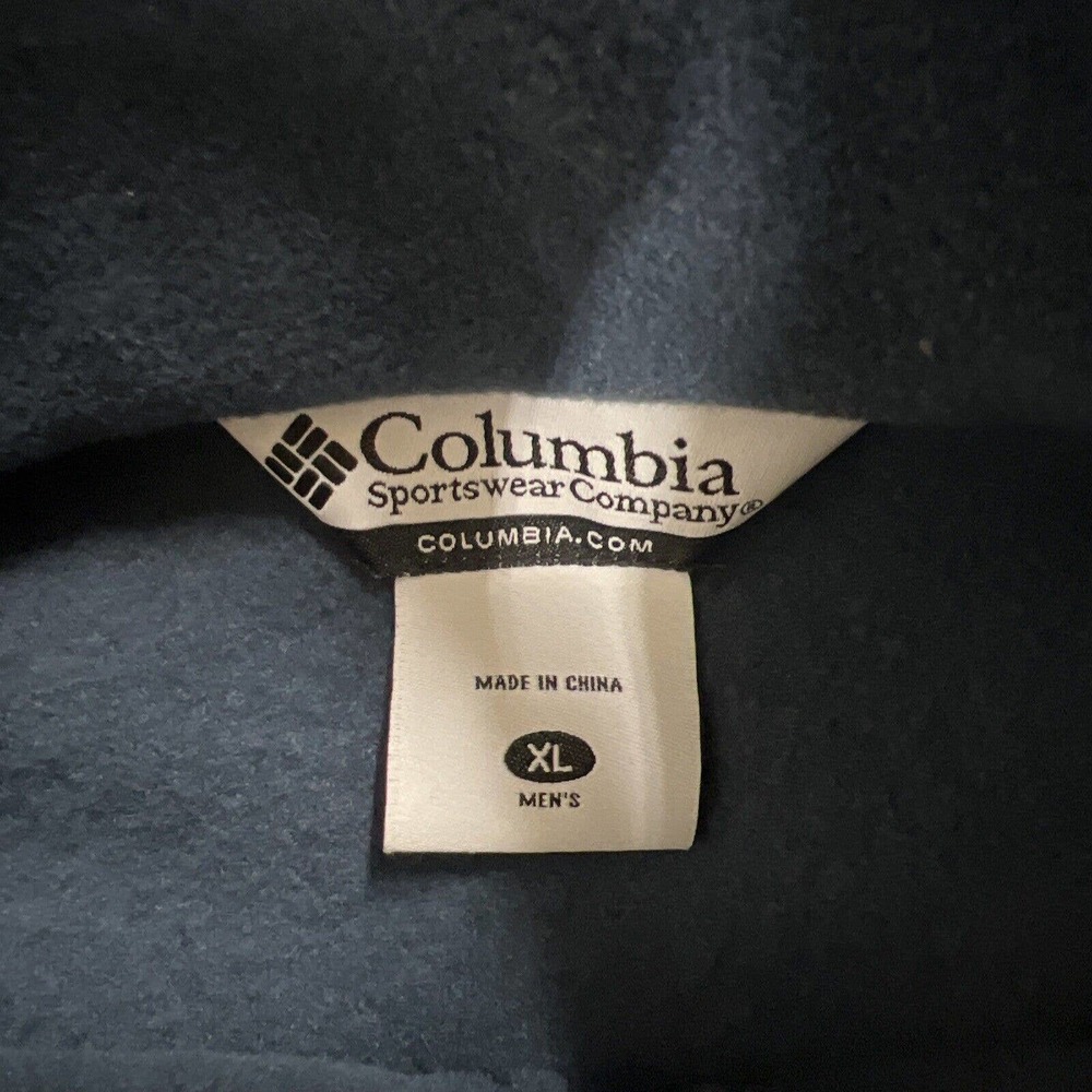 COLUMBIA Men's University of AUBURN TIGERS Navy Fleece Full Zip Vest Sz. XL FS - Picture 8 of 10